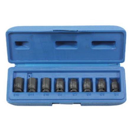 

998ET 0.25 in. Drive 8 Pc. External Star Impact Socket Set