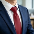 thumbnail image 4 of Frnrwgo Men's Classic Solid Satin Necktie, Formal Business Wedding Party Dress Accessory, 4 of 5