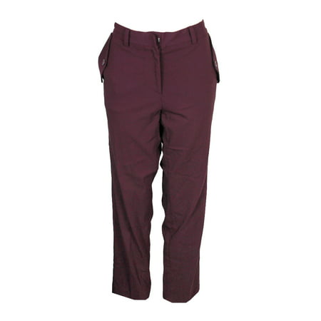 Ny Collection Plus Size Burgundy Slim-Leg Pants 1X - Walmart.com