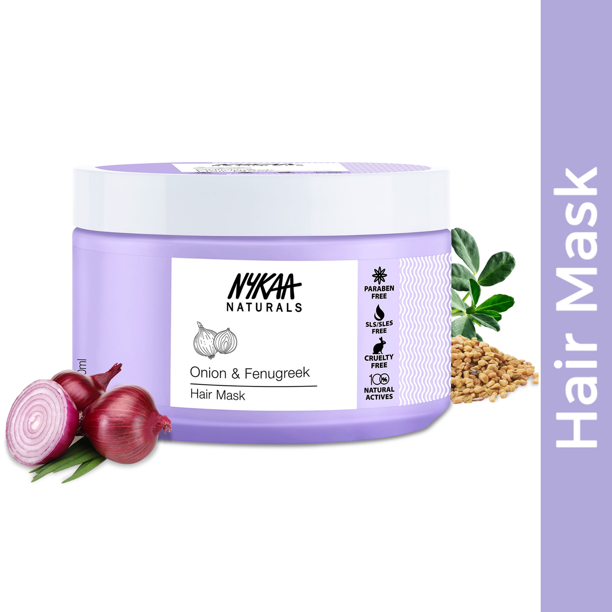 Nykaa Naturals Onion & Fenugreek Hair Growth Hair Mask - invigorates the scalp & boosts hair growth, while nourishing it - Paraben & SLS/SLES Free with 100% Natural Actives Nykaa Naturals Onion & Fenugreek Hair Growth Hair Mask - invigorates the scalp & boosts hair growth, while nourishing it - Paraben & SLS/SLES Free with 100% Natural Actives