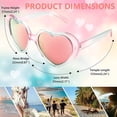 thumbnail image 5 of FEISEDY Polarized Heart Shaped Sunglasses Oversized Vintage Fashion Love Eyeglasses for Women UV400 B2337, 5 of 14