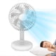 thumbnail image 5 of Mini Ventilador Oscilante Ventilador de Mesa Portátil Recargable por USB Que Funciona con Baterías y Ventilador de Escritorio de 4 Niveles de Velocidad para Exteriores Rosa, 5 of 10