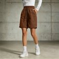 thumbnail image 7 of WULMLEO Womens Hiking Zip Off Pants Waterproof Convertible Drawstring Shorts Lightweight for Camping Bottoms Quick Dry Brown L, 7 of 7
