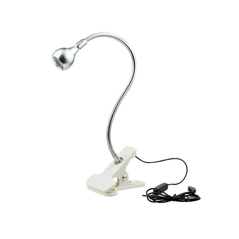 USB ClipOn Reading Light LED Flexible Bed Headboard Office Eye Caring
