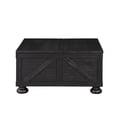 thumbnail image 3 of Kinleyville Hidden Storage Solid Wood Square Coffee Table, Antique Black, 3 of 7