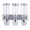 thumbnail image 1 of Dispensador de alimentos secos montado en la pared, dispensador de cereales triple de diseño contemporáneo para almacenar y dispensar alimentos fácilmente, contenedores confiables y duraderos,, 1 of 5