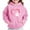 Pink, variant on Elvqul Big Girls Plain Hoodies Shirts Pullover Teen Black Hooded Sweatshirts for Kids