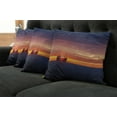 thumbnail image 5 of Ambesonne Nautical Throw Pillow Cover 4 Pack, Sunrise over Sea Ship, 18", Blue Orange, 5 of 5