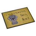 thumbnail image 1 of ""Caroline'S Treasures Bb1479Mat Weimaraner Spoiled Dog Lives Here Alfombra Para Interiores O Exteriores 18 X 27"""" Multicolor"", 1 of 1