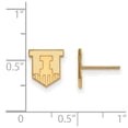thumbnail image 2 of 10k Gold LogoArt University of Illinois Victory Badge Extra Small Post Earrings Q1Y049UIL, 2 of 4