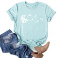 thumbnail image 1 of Puntoco Mujeres Casual Carta Impresión Mangas Cortas O-Cuello Camiseta Suelta Blusa tops Puntoco Puntoco-3291, 1 of 5