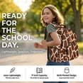 thumbnail image 6 of DISNIMO Cute Giraffe Print 17 Inch Kids School Bag, Breathable Long Lasting School Backpack with Customizable Straps for Boys Girls Daily Use Travel, 6 of 7