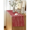 thumbnail image 5 of Table Runner 60 Inches Long for Kitchen Dining, Red Striped Dresser Scarf Farmhouse, Dining Table Decorations for Wedding/Parties, Classic Minimalist Waves Lines Pattern 13 x 60 In, 5 of 8