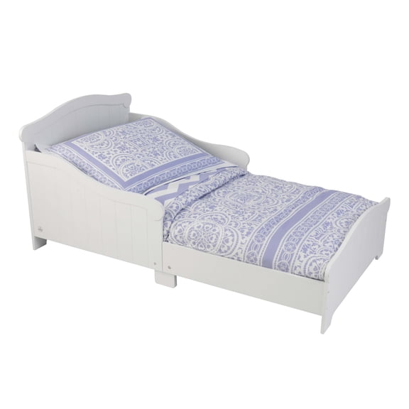 KidKraft Nantucket Wooden Toddler Bed with Side Rails, White