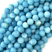 6mm Blue Larimar Quartz Round Beads Gemstone 15.5" Strand