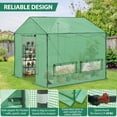 thumbnail image 4 of EAGLE PEAK 10x10 FT Portable Walk-in Greenhouse, Pop up Outdoor Green House with Power Access Openings, Green, 4 of 10
