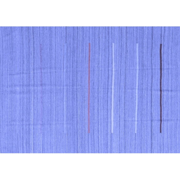 Ahgly Company Machine Washable Indoor Rectangle Abstract Blue Contemporary Area Rugs, 8' x 10'