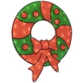 thumbnail image 4 of Northlight 23" Lighted Red and Green Christmas Wreath Window Silhouette, 4 of 8