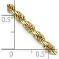 thumbnail image 4 of Solid 14K Yellow Gold 3.2mm Diamond-Cut Rope Chain - 20", 4 of 8