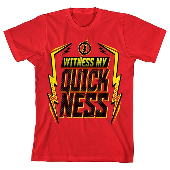 Flash Witness My Quickness Boy's Red T-shirt-Medium