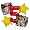 Transformers Balloon Bouquet 5th Birthday 5 pcs - Party Supplies