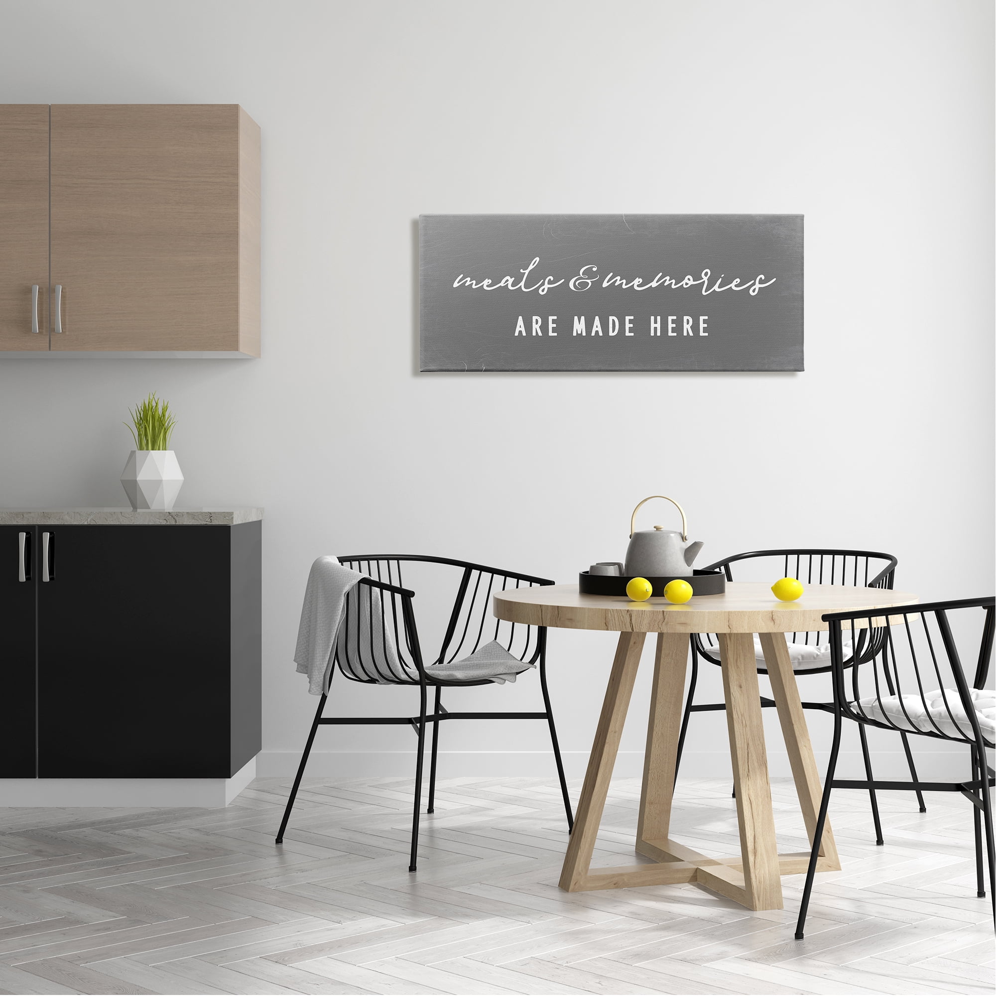 Stupell Industries Meals & Memories Family Kitchen Sign Typography Canvas Wall Art, 40 x 17, Design by Daphne Polselli
