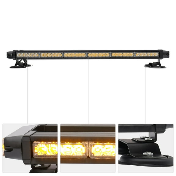 Miumaeov 28.4'' 80-LED Strobe Light Bar Emergency Car Roof Strobe Lamp For Cars Trucks Vans Universal