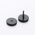 thumbnail image 3 of Jiaroswwei Men Cool Punk Round Black Stainless Steel Ear Stud Piercing Earrings 3mm - 14mm, 3 of 7