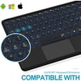 thumbnail image 4 of Teclado Bluetooth multidispositivo con panel táctil, teclado inalámbrico portátil recargable para tableta Adepaton HMKY243, 4 of 7