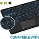 thumbnail image 4 of 1 teclado bluetooth táctil (teclado retroiluminado colorido táctil de 10 pulgadas - negro) Xemadio CZDZ-ZC38, 4 of 7