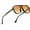 Black/Orange, variant on Retro Aviator Sunglasses for Mens Womens Double Bridge  70s Square Glasses