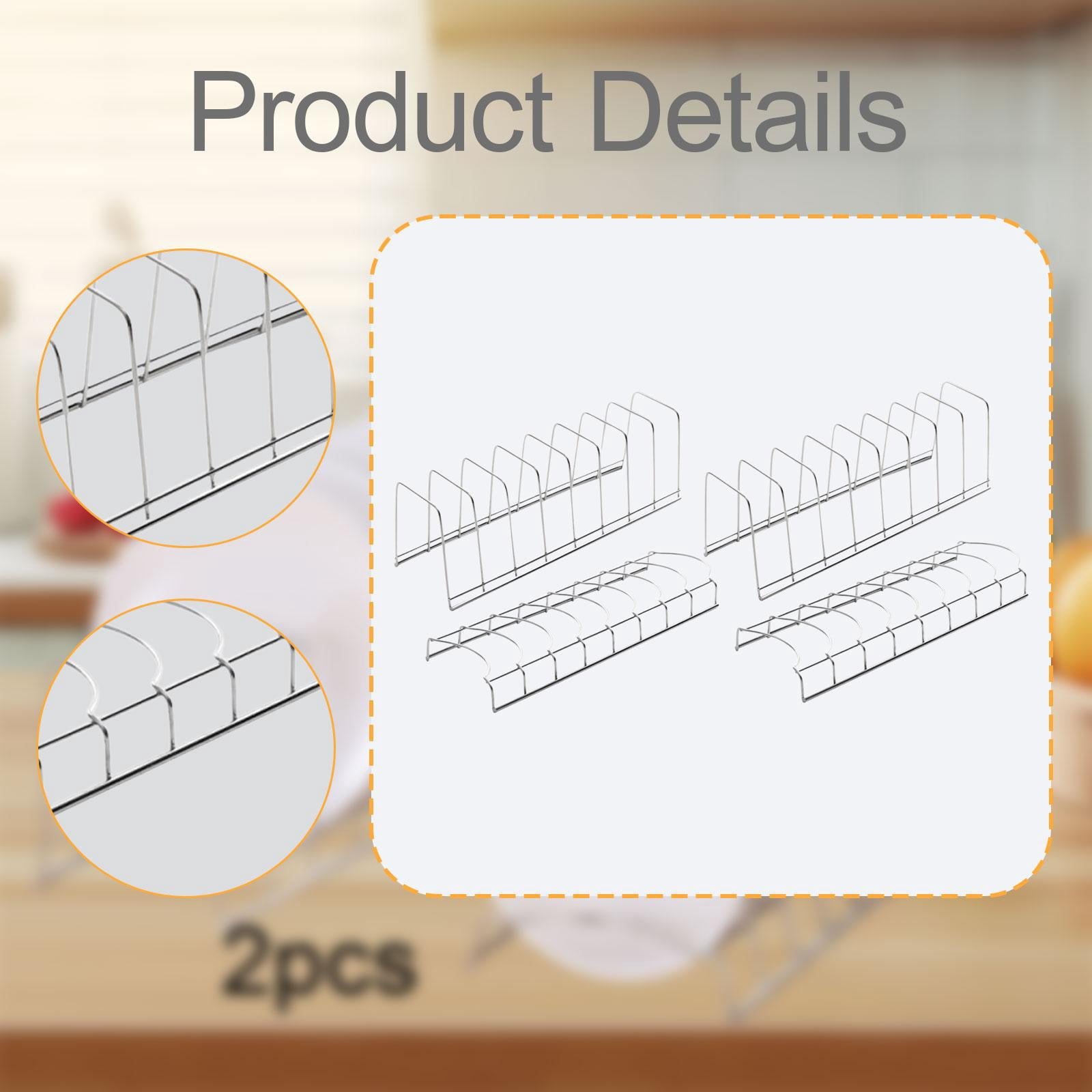 CoudarTitie 2 Bowl Drying Rack 2 Dish Holder Drain Basket for Home Restaurant Countertop Silver