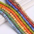 thumbnail image 3 of U8MO 1 Strand 40cm 65pcs Cylinder 6mm~7mm Handmade Colorful Millefiori Glass Beads-Deep Blue, 3 of 6