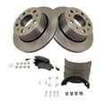 thumbnail image 2 of TRQ Rear Brake Pad & Rotor Kit Brake Pads Brake Rotor Parking Brake Shoe Set Ceramic Fits Select 2014-2021 Ram ProMaster 1500 ProMaster 2500 ProMaster 3500, 2 of 4