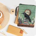 thumbnail image 4 of HELLHERO Book Organizer Bag, 11.42 x 8.66 Inch with Decorative Design for Retro Zipper Pouch, Book Cover Carrying Case Book Club Gifts for Teachers, 4 of 8