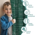 thumbnail image 3 of Blackout Kids Curtains,Math Equations Science Symbols Green Pattern Childrens Insulated Curtains Set Of 2,Bedroom Essentials,Toddler Room Decor 52"x63", 3 of 5