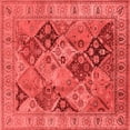 thumbnail image 1 of Ahgly Company Indoor Square Oriental Red Industrial Area Rugs, 7' Square, 1 of 4