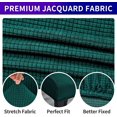 thumbnail image 3 of Chair Covers for Dining Room Set of 4, Stretchy Dining Chair Covers, Textured Jacquard Kitchen Chair Slipcovers, Classy Decor for Home and Banquet (Hunter, 4 Pack), 3 of 7