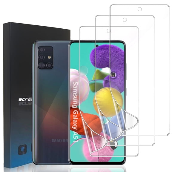 ZYQEEE [3 Pack] Clear Screen Protector for Samsung Galaxy A51 5G 6.5", Soft TPU Protective Film [Not Tempered Glass],Support Fingerprint,Case Friendly