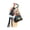 Black, variant on Keychain Mini Dumpling Bag Coin Purse Security Snap Detachable Wrist Strap Waterproof Imitation Leather Small Coin Wallet Key Chain