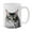 Maine Coon Cat Vector Portrait, variant on MUGBREW 11 Oz Ceramic Tea Cup Coffee Mug, Black White Tuxedo Cat Vector Portrait
