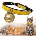 thumbnail image 2 of Small Dog Collars, Adjustable Leather Collar with Bell for Small Pets, Stylish and Functional Pet Collars, 2 of 9