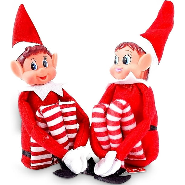 Set de figuras de elfos navideños de Quebec Naughty Elf para niño y niña