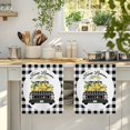 thumbnail image 4 of Summer Lemon Kitchen Towels Set of 4, Watercolor Truck Yellow Fruits Black Plaid Absorbent Dish Towels for Kitchen, Microfiber Hand Towel, Quick Drying Tea Towel for Cleaning Decorative Dishcloths, 4 of 7
