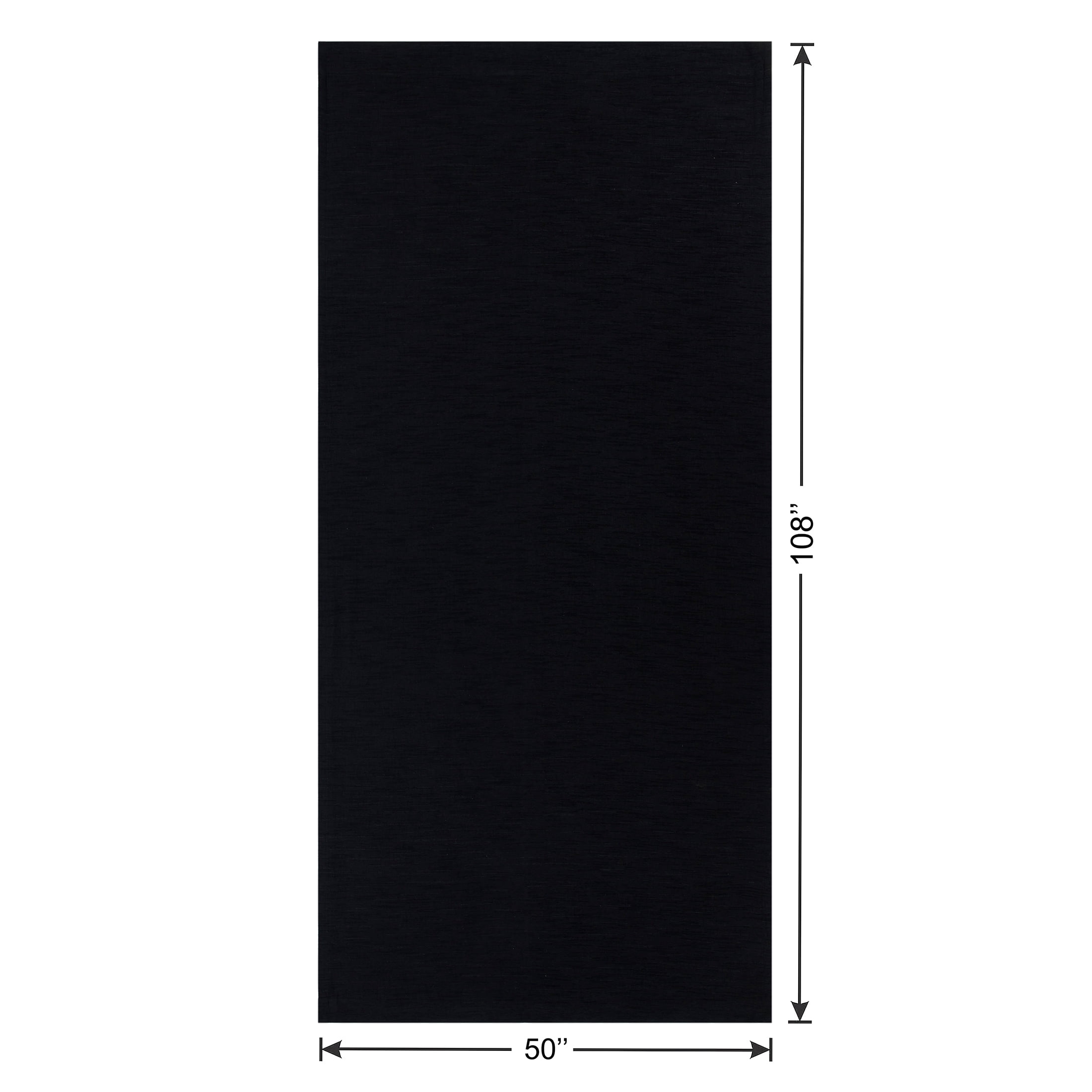 Better Homes & Gardens Textured Chenille Light-Filtering Single Curtain Panel, Rich Black, 50 in x 108 in