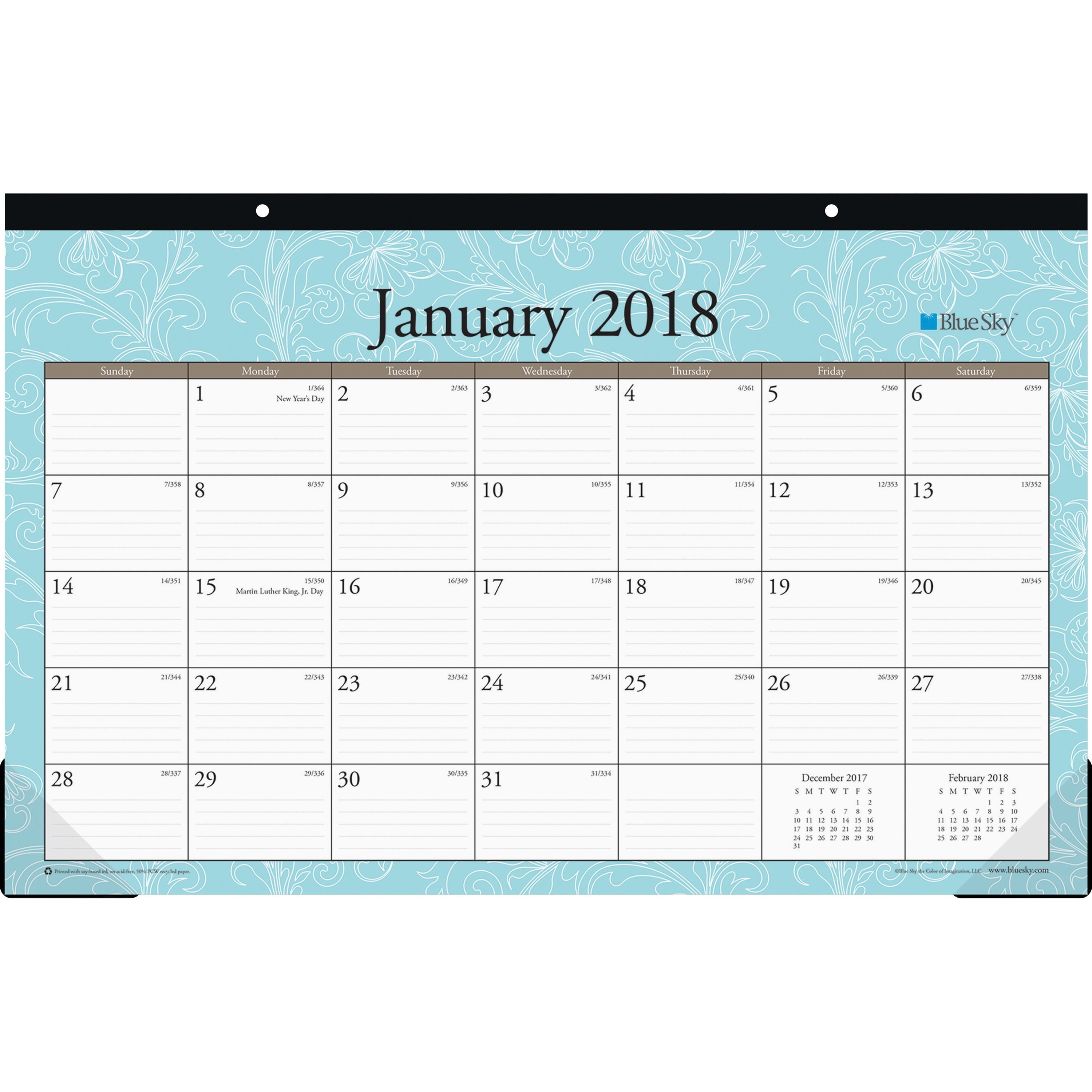 Blue Sky BLS101552 Knightsbridge Monthly Desk Pad Calendar 1 Each Blue Sky BLS101552 Knightsbridge Monthly Desk Pad Calendar 1 Each
