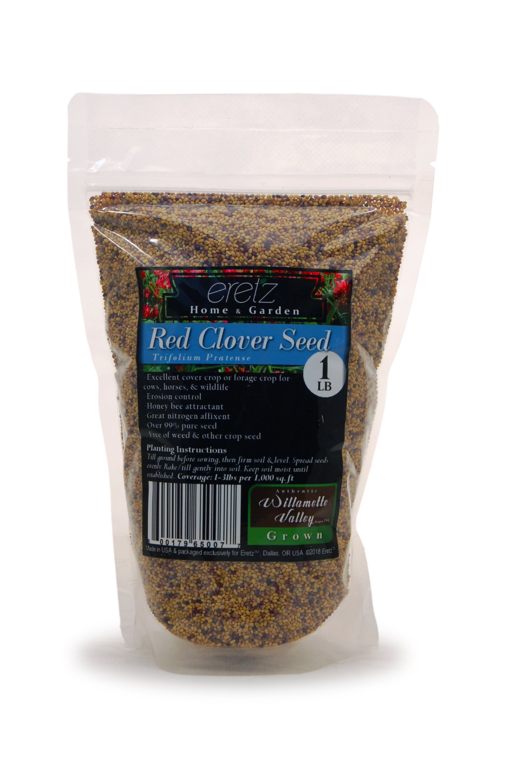 (22006) Eretz Oregon Grown Grass Seed Red Clover (1lbs)