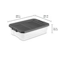 thumbnail image 3 of Sterilite Stackable Storage Bin, 40 Quart Durable Clear Plastic Underbed Storage Container with Latch Lid, Dark Gray, 3 of 15
