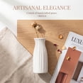 thumbnail image 4 of REGALWOVEN Small Ceramic Bud Vase Modern Cylinder Vase, Matte Ribbed Decorative Flower Vase for Desktop, Boho Home Decor White 2.4"L x 2.4"W x 5.1"H, 4 of 6