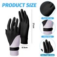 thumbnail image 2 of Guantes de protección solar de seda de hielo de verano estilo empalmado Hukapapa UPF50+ con pantalla táctil y fugas en los dedos, guantes transpirables para conducir, negros, 2 of 5